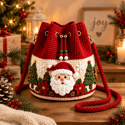Handmade Christmas Crochet Bag
