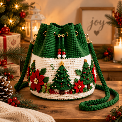 Handmade Christmas Crochet Bag